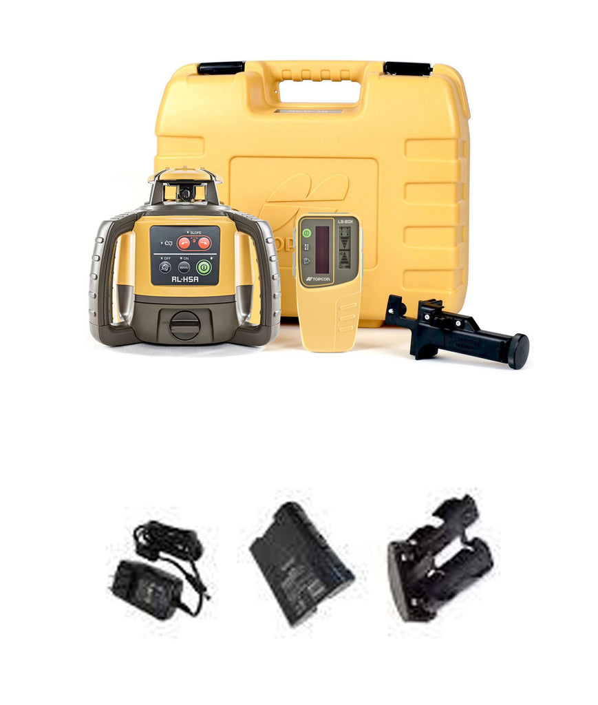 Topcon RL-H5A Laser Level with Rechargeable Kit & LS-80X Receiver