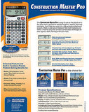 Calculated Industries Construction Master Pro Calculator 4065 with Hard Case