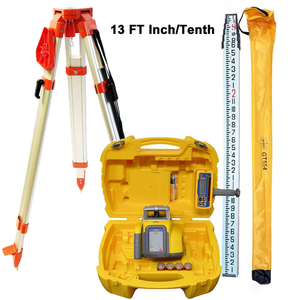 Spectra Precision LL300N Self Leveling Laser Level with Tripod & 13 FT I/T Rod