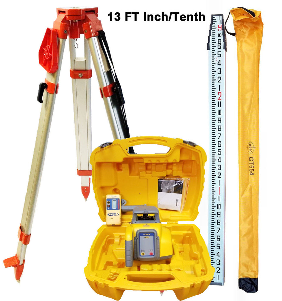Spectra Precision LL300N-8 Self Leveling Laser Level with Tripod & 13 FT I/T Rod