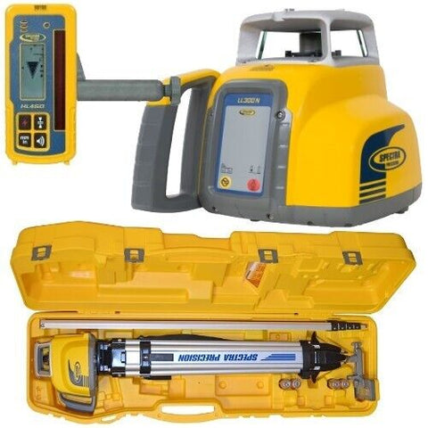 Spectra Precision LL300N-3 Self Leveling Laser Level Kit with Metric Rod & HL450 Receiver