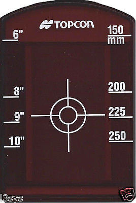 Topcon Red Pipe Target Insert  for Model TP-L4B - Small 6-10" or 150-250mm