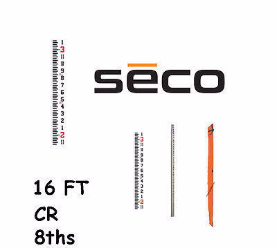 Seco 92042  16 Foot CR Fiberglass Grade Rod in 8ths with Carrying Case