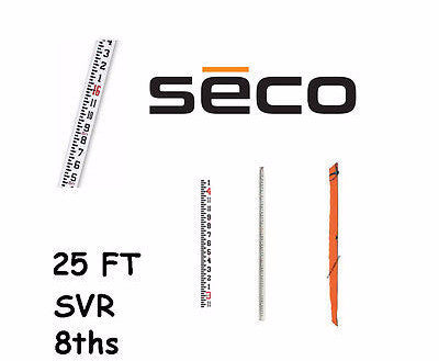 Seco 98011 25 Foot SVR Fiberglass Grade Rod in 8ths with Carrying Case