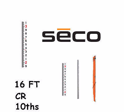 Seco 92041 16 Foot CR Fiberglass Grade Rod in 10ths with Carrying Case