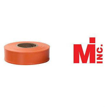 Solid Orange Taffeta Survey Flagging 1 3/16" x 300 Foot Single Roll