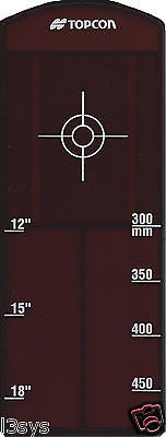 Topcon Large Red Pipe Target Insert  for Model TP-L4B - 12-18" or 300-450mm