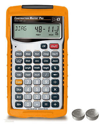 Calculated Industries Construction Master Pro Calculator 4065 with Case & Spare LR44 Batteries