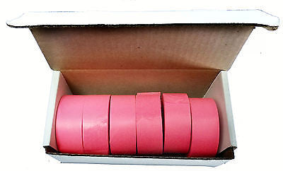 Fluorescent Pink Taffeta Survey Flagging 1 3/16" by 150 Feet - Six Rolls