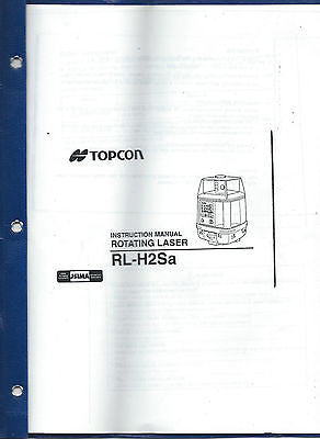 Topcon Rotating Laser RL-H2Sa Instruction Manual