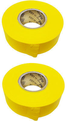 Solid Yellow Taffeta Survey Flagging 1 3/16" x 300 Foot - Two (2) Rolls