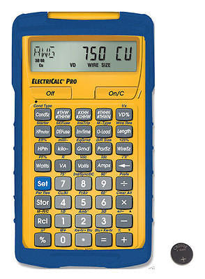 Calulated Industries ElectriCalc Pro Calculator 5070 with Case & Spare CR2032 Battery