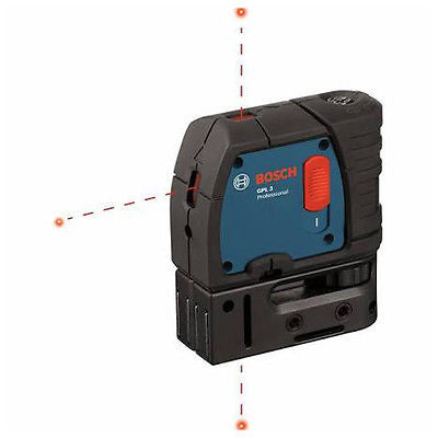 Bosch GPL 3 Three Point Self-Leveling Plumb Laser with Carrying Case