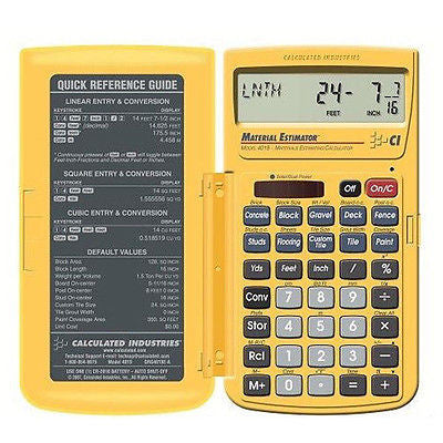 Calculated Industries Material Estimator Calculator 4019