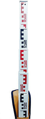 4 Meter Fiberglass Grade Rod with E Metric Scale & Carrying Case