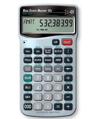 Calculated Industries Real Estate Master IIIx Financial Calculator 3405