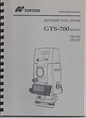 New Topcon Total Station GTS-700 Instruction Manual