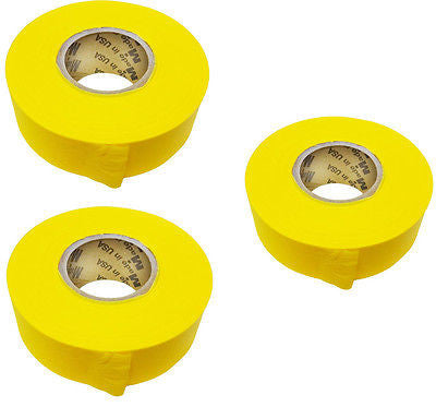 Solid Yellow Taffeta Survey Flagging 1 3/16" x 300 Foot - Three (3) Rolls