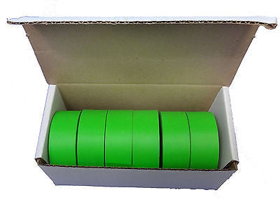 Fluorescent Lime Taffeta Survey Flagging 1 3/16" by 150 Feet - Six Rolls