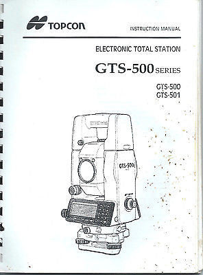 Topcon Total Station GTS-500 Instruction Manual