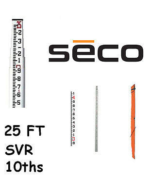 Seco 98010  25 Foot SVR Fiberglass Grade Rod in 10ths with Carrying Case