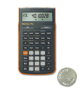Calculated Industries HeavyCalc Pro Calculator 4325 with Spare CR2016 Battery
