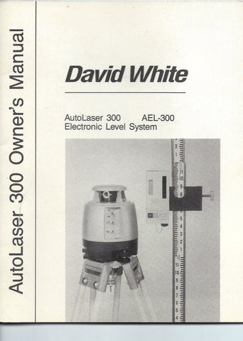 New David White AutoLaser 300 AEL-300 Owner's Manual