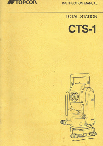 New Topcon Total Station CTS-1 Instruction Manual