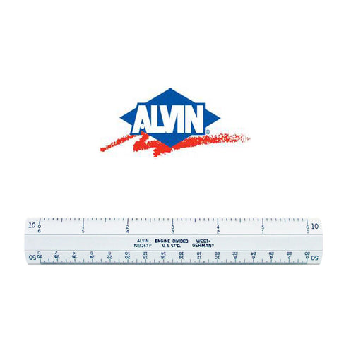 New Alvin 267P 6 Inch Flat Pocket Scale