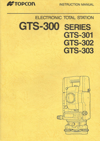 New Topcon Electronic Total Station GTS-300 Series Instruction Manual