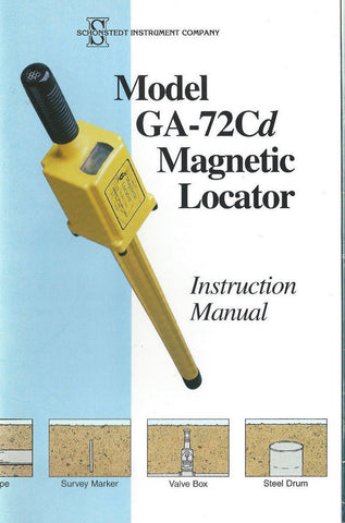 Schonstedt GA-72Cd Magnetic Locator Instruction Manual