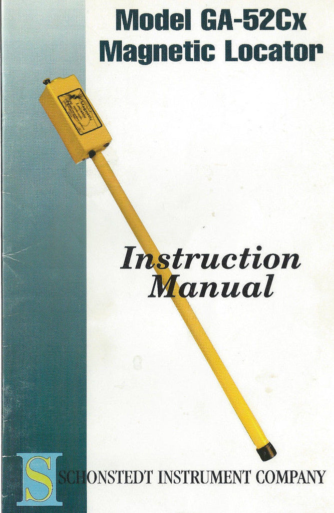 Schonstedt GA-52Cx Magnetic Locator Instruction Manual