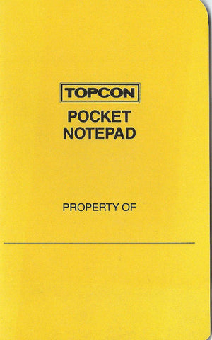 New Topcon Pocket Notepad